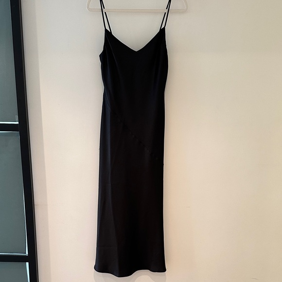 OAK + FORT Black Midi Slip Dress - Picture 3 of 6